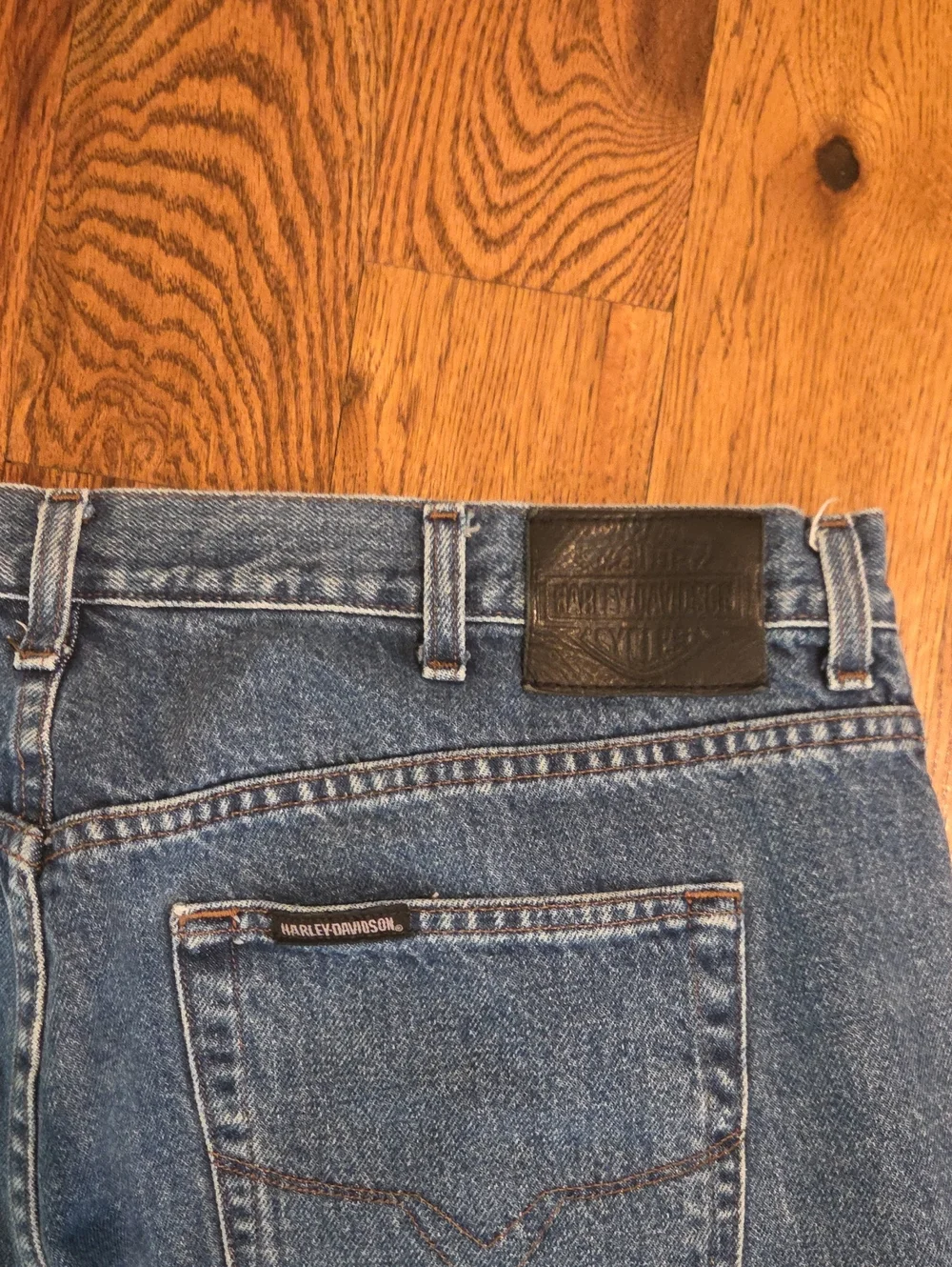 Harley Davidson Mens Denim Jeans 42x34 Med Wash